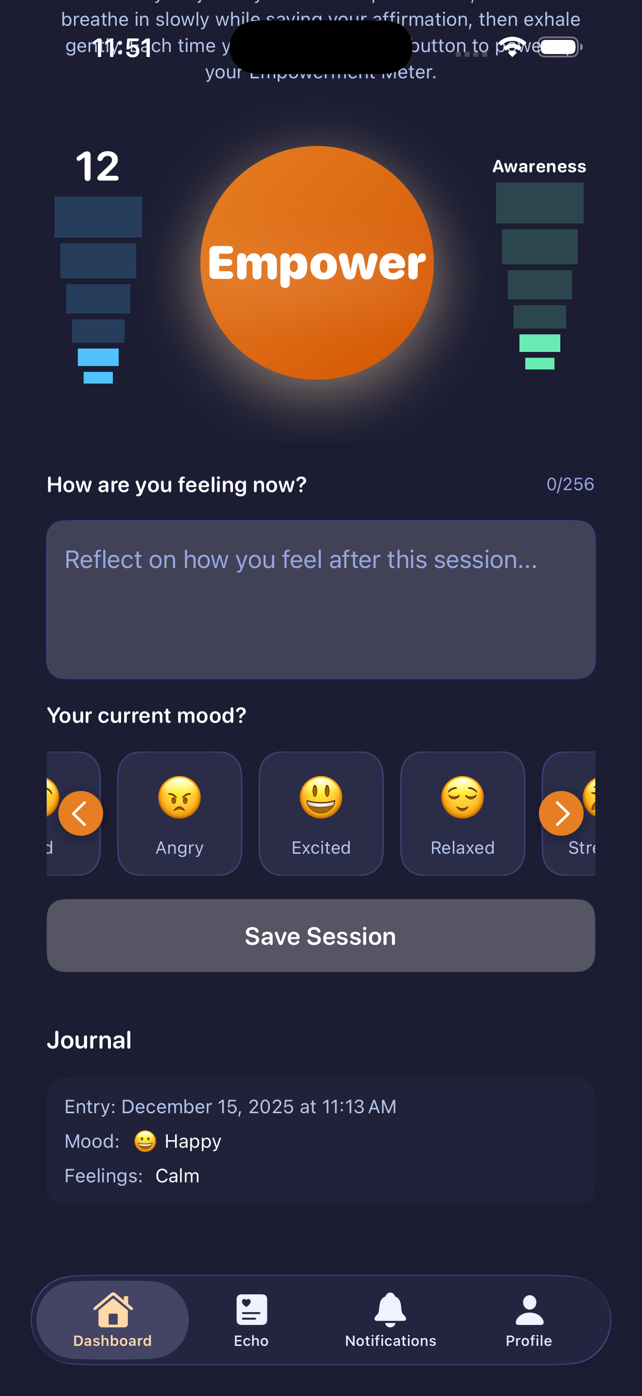 Uplift Echo empowerment and session tracking